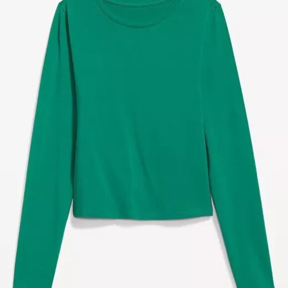 NWT Old Navy Long-Sleeve Bestee T-Shirt XS TALL Serpentine Green - Picture 6 of 13